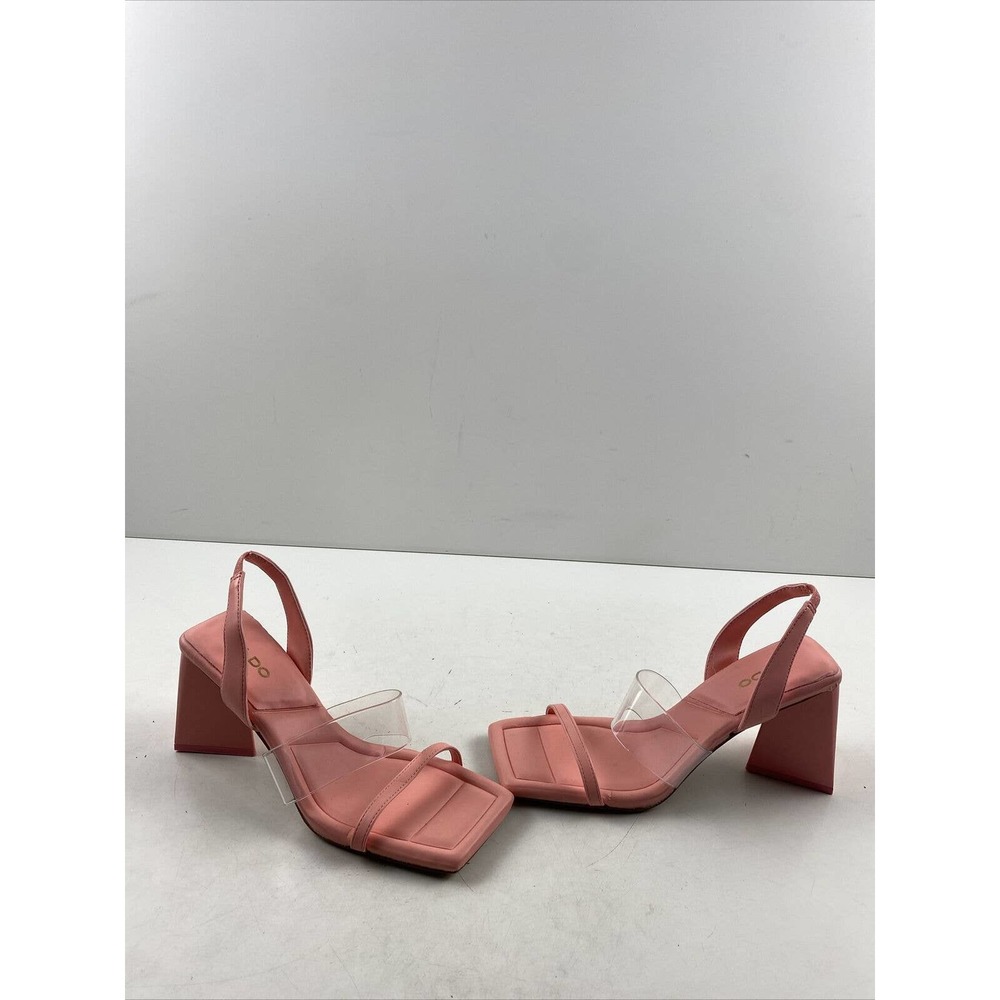 ALDO ‘Eliss’ Pink Leather Open Toe Block Heel Slingback Sandal Women’s Size 6.5